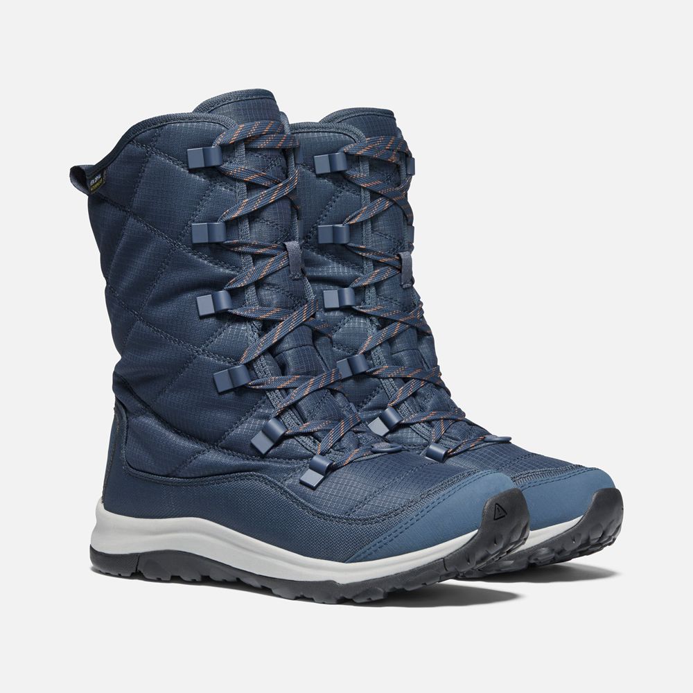 Botas de Invierno Keen Mexico Azul Marino - Mujer Terradora Ii Lace Up Waterproof - FB5892670